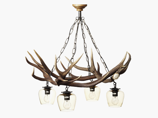 Hanglamp Edelhert driehoek 4 lampen