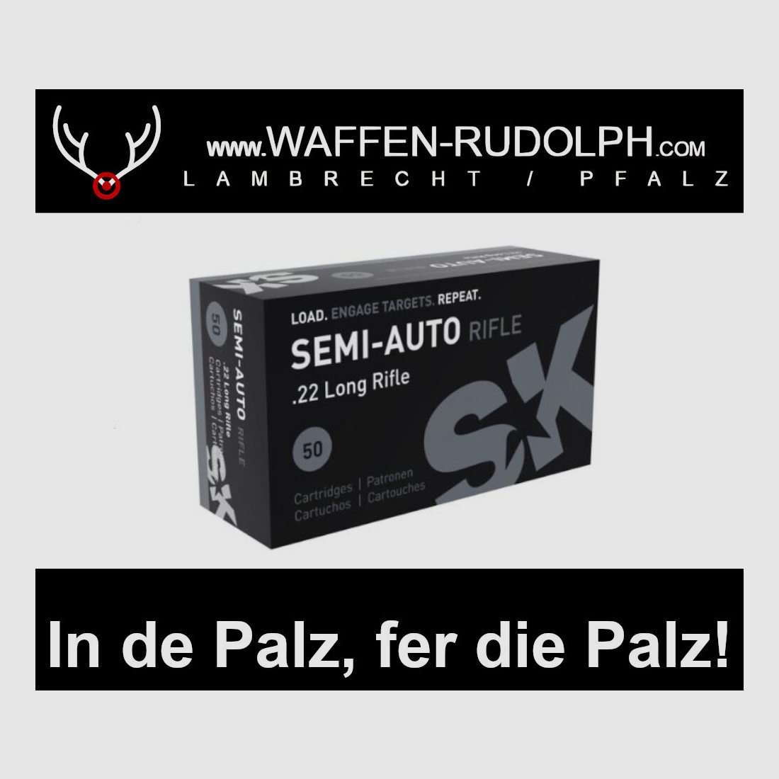 SK Semi Auto Rifle .22 lr. VPE: 50 strzałów *Wymagane zezwolenie EWB