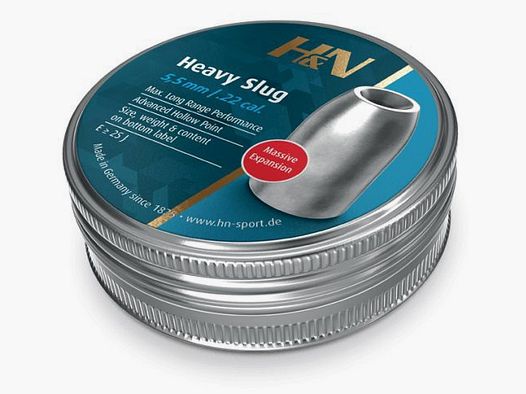 H&N SPORT BALLES HN SLUG HP HEAVY CAL 5.5 .218 40grs x120