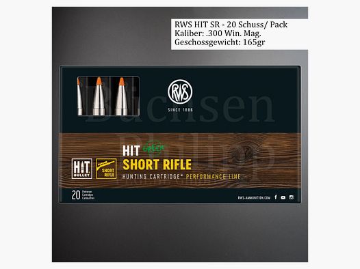 RWS .300 Win. Mag 165gr HIT SR