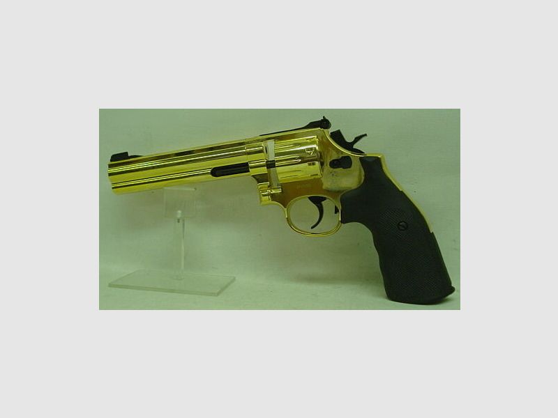 Smith & Wesson	 686-6'' Revolver Kal.4,50mm Gold Finish,Diabolo