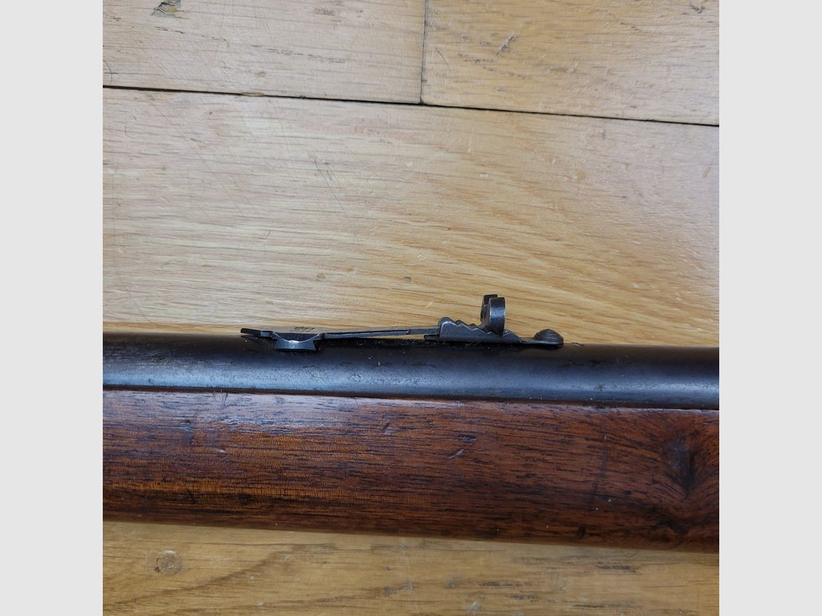 Très belle « carabine » Winchester Model 1892 – Version « rifle » à canon rond – en 32WCF – Arme New Haven de 1906 – Beaux bois en noyer américain – Très beau canon et mécanisme – Hausse Marble d&rsquo;époque – Très beaux marquages – TBE+, image 34 sur 36