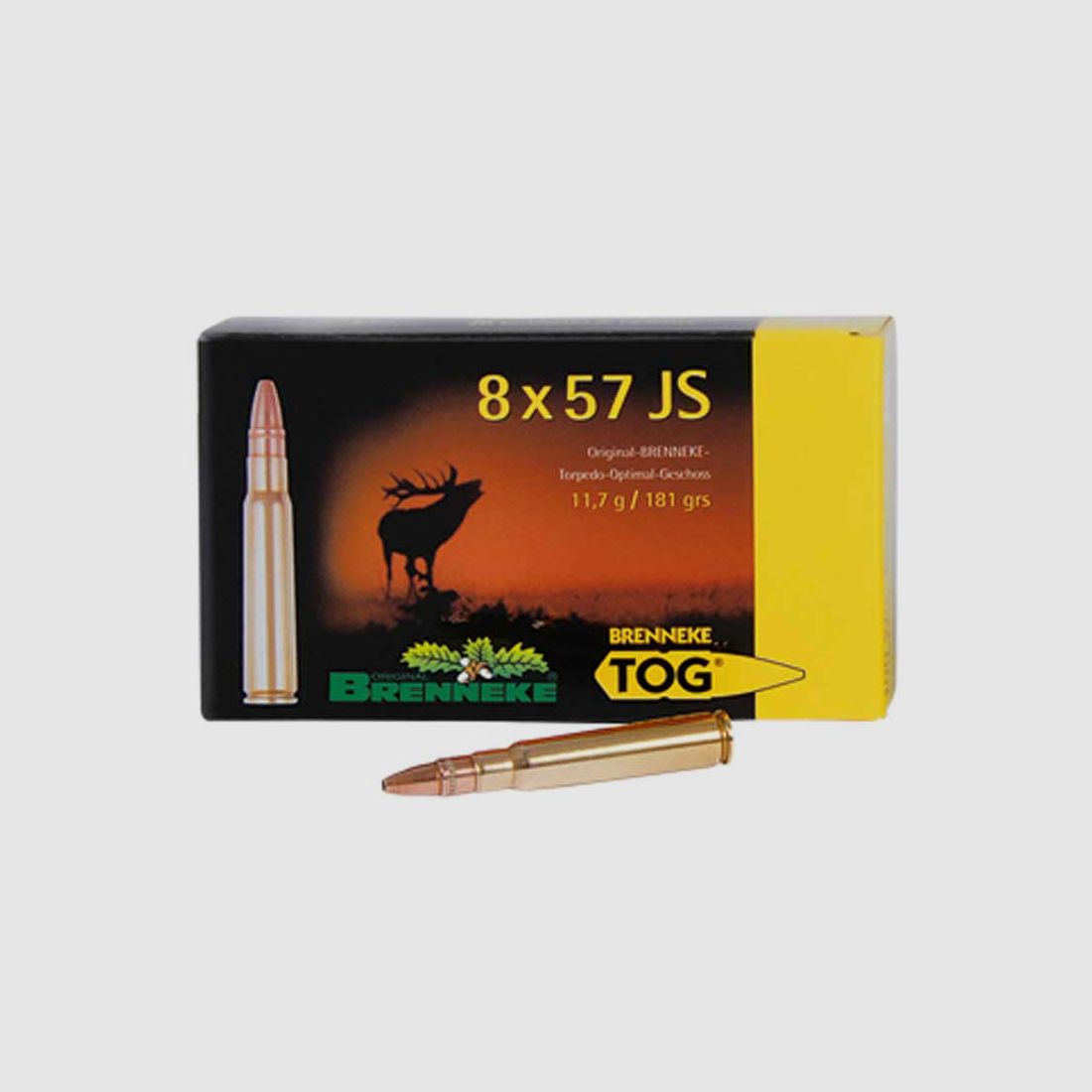 Brenneke 8x57 IS 181GR TOG 20 cartridges