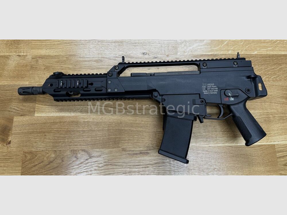 Heckler & Koch MGB243K Limited Edition halfautom. geweer .223Rem HK243 in "G36K" looplengte Limited Edition door MGB - klapstok - civiele versie van de H&K G36KA4 G36K