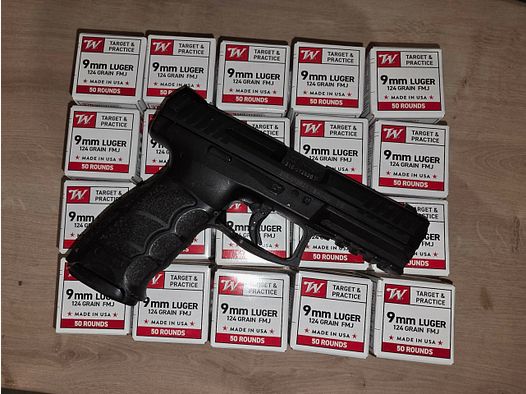 Pack Pistolet HK Modèle SFP9 cal.9×19 Occasion + 1000 munitions 9×19 Winchester