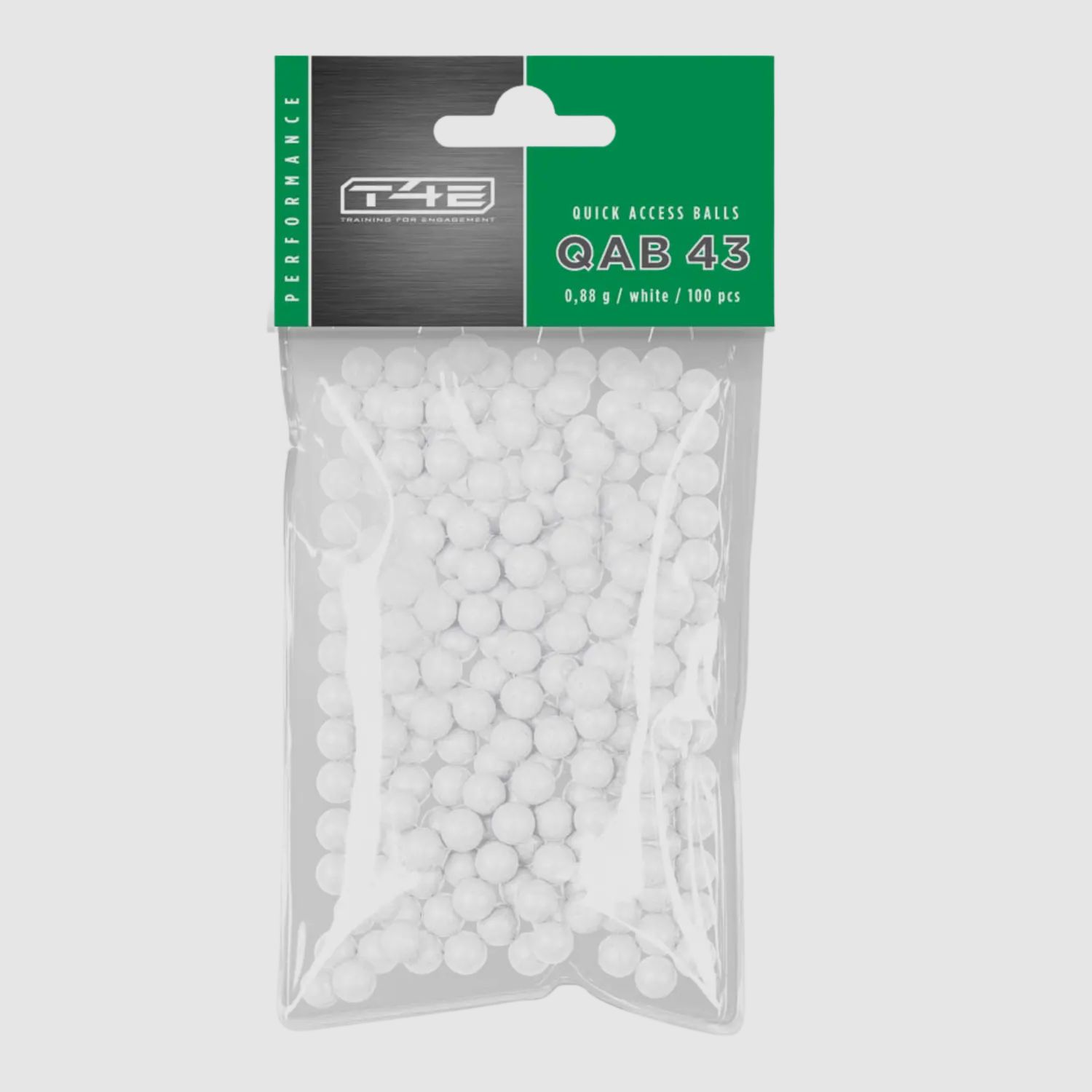 T4E Performance QAB43 Polymerkugeln 100 Schuss Kaliber .43
