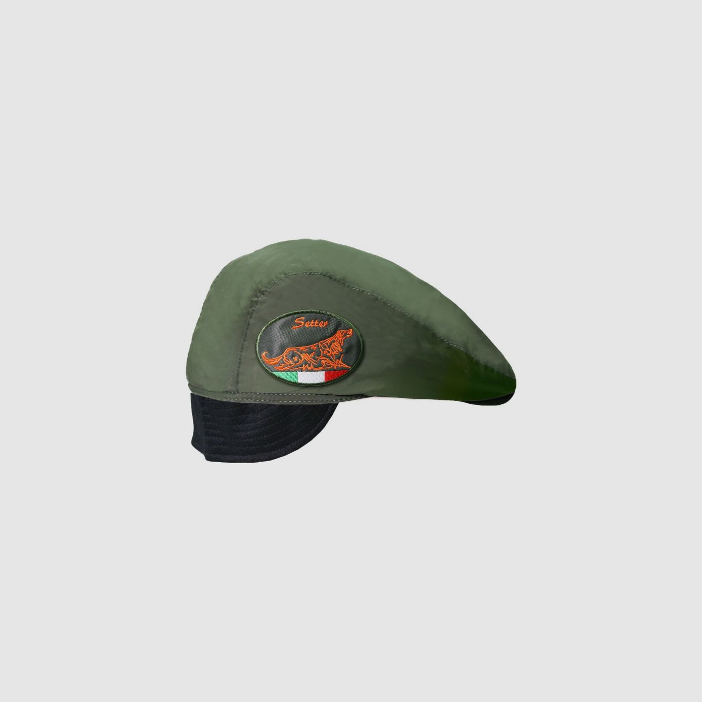 Grüne Kappe mit orangefarbenem Setter-Patch: Ein perfektes Accessoire für Tierliebhaber, Bild 2 von 4