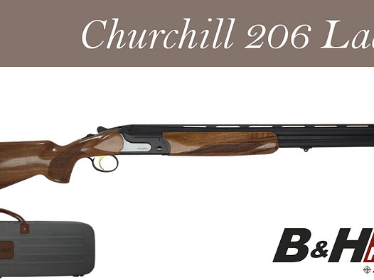  Akkar Silah  Churchill 206E Lady Black LINKS / Damenflinte / Bockdoppelflinte / BDF / Stahlschrotbeschuss