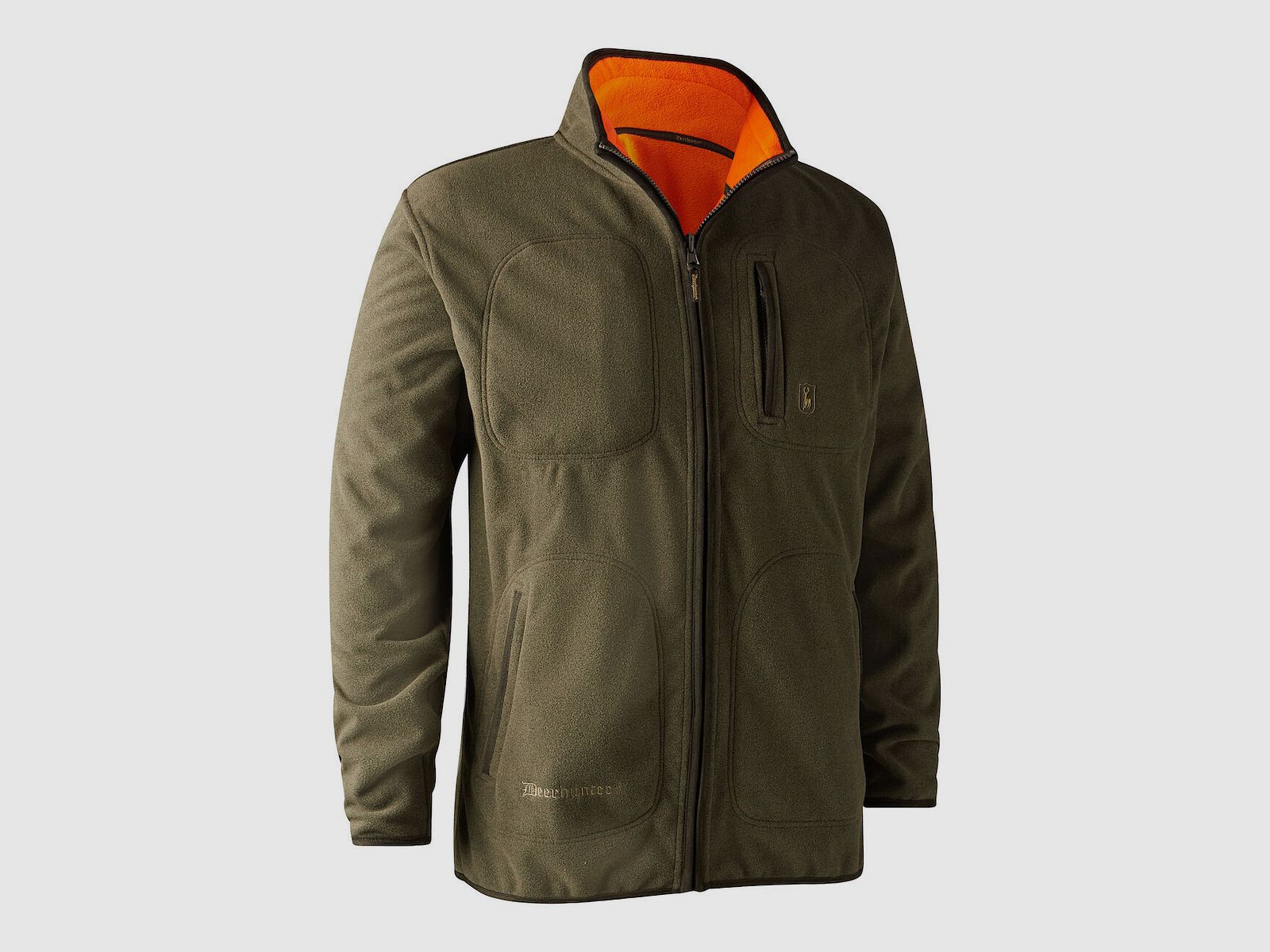 Deerhunter Gamekeeper Bonded Fleecejakke - vendbar GH Camo/orange og Grøn, billede 3 af 3