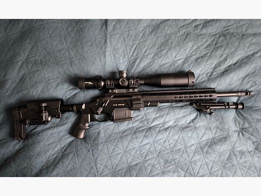 Repetitiegeweer Remington 783 Heavy Barrel .308 Win 42cm 5/8x24 met A+B Arms aluminium kolf, demper, accessoires, zonder richtkijker en montage!