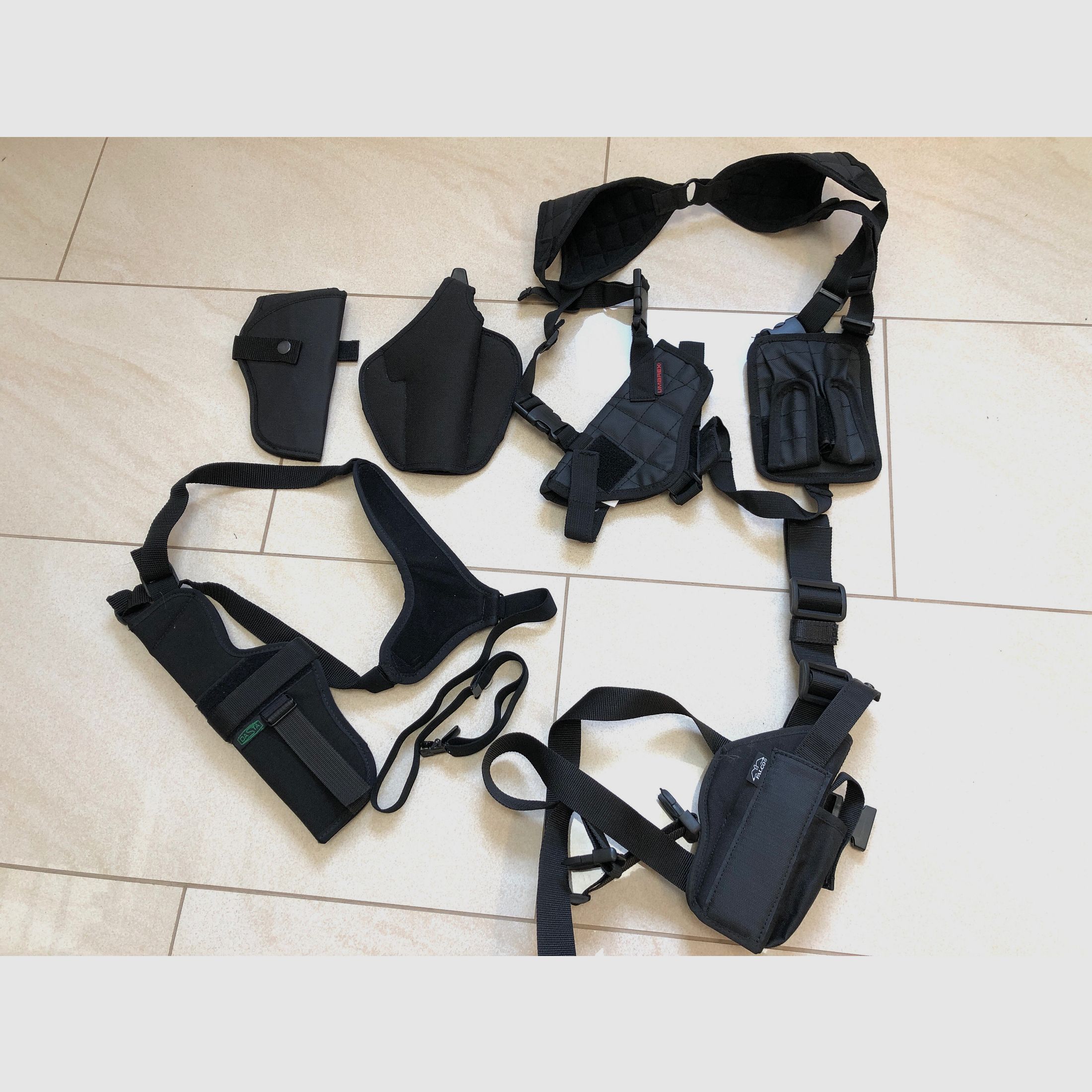 ••• Holster - Konvolut / 4x Cordura - Pistolenholster •••