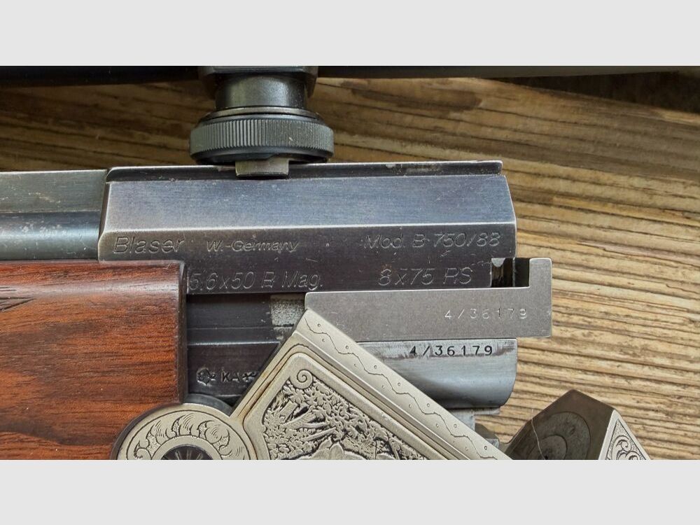 Blaser 750/88 8x75 RS and 5.6x50R with Zeiss Victory HT 3 - 12 x56 8x75RS;5.6x50R Mag