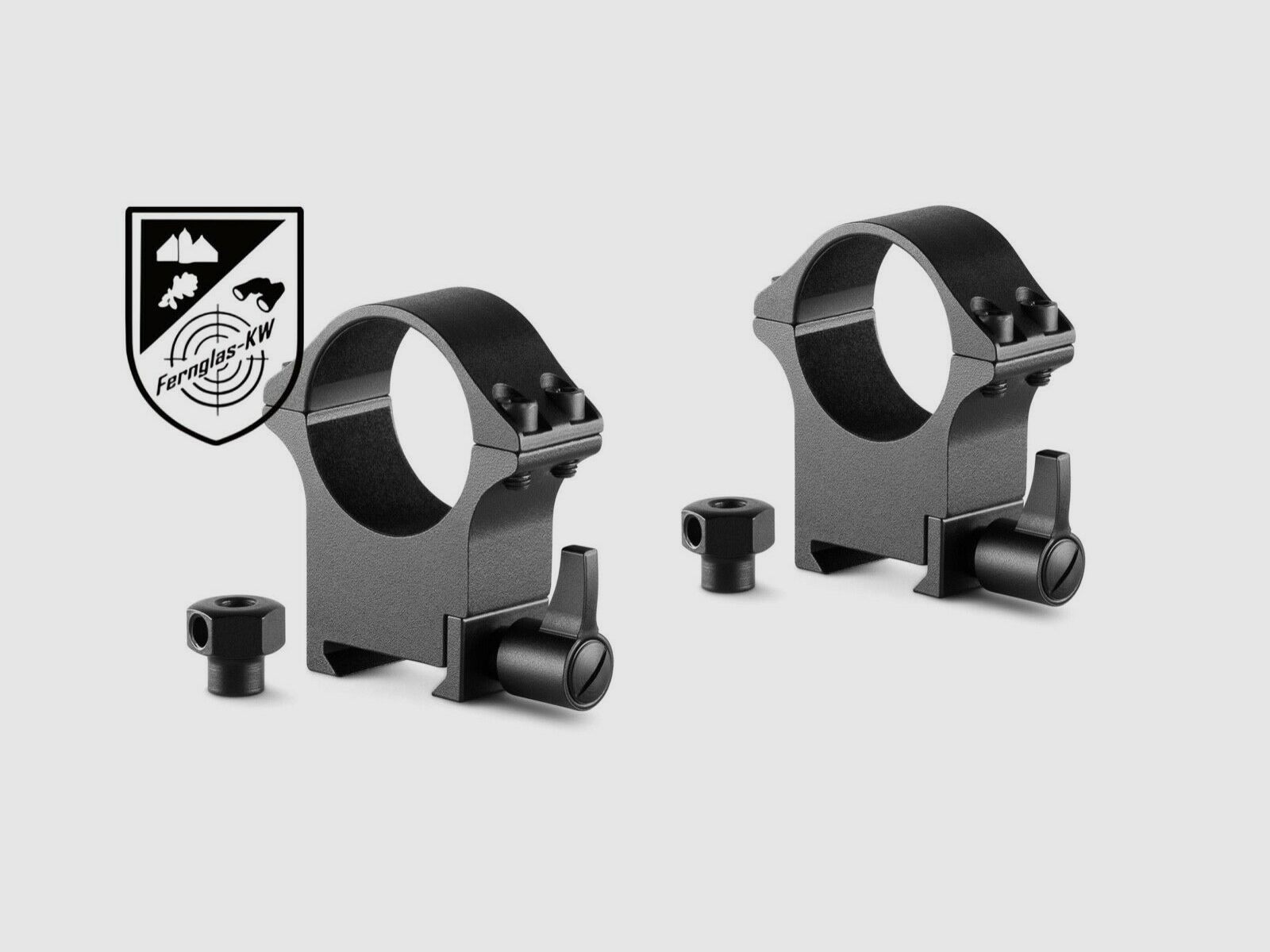 HAWKE 23107 Professional Steel Ring Mounts Weaver High 30mm Height 54mm Quick Release