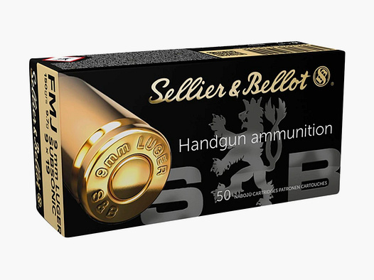 Sellier & Bellot 9mm Luger Vollmantel Subsonic 9,7g 150grs.