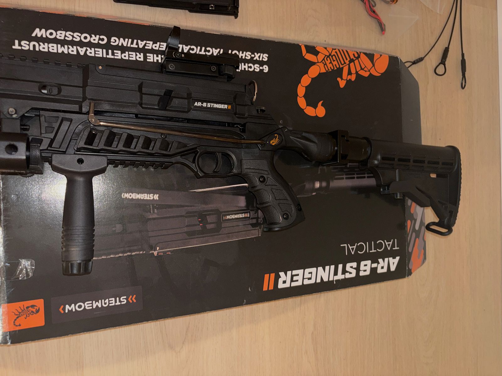 Steambow AR-6 Stinger II Tactical Complete Set | over 260 arrows | PRO Throwing Arm | like new