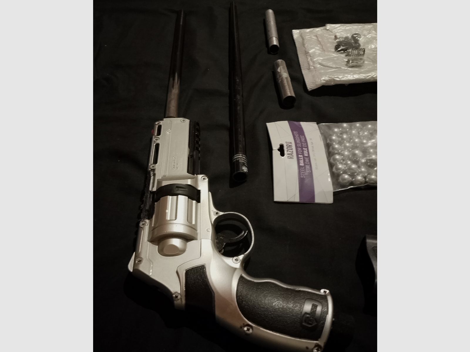 Sonderanfertigung T4e HDR50 RAM Paintball Markierer Cal .50 Long Run Rifle langer Lauf Big Power kit full Open Bastler defekt Projekt Stahlkugeln Kugeln Stahl 