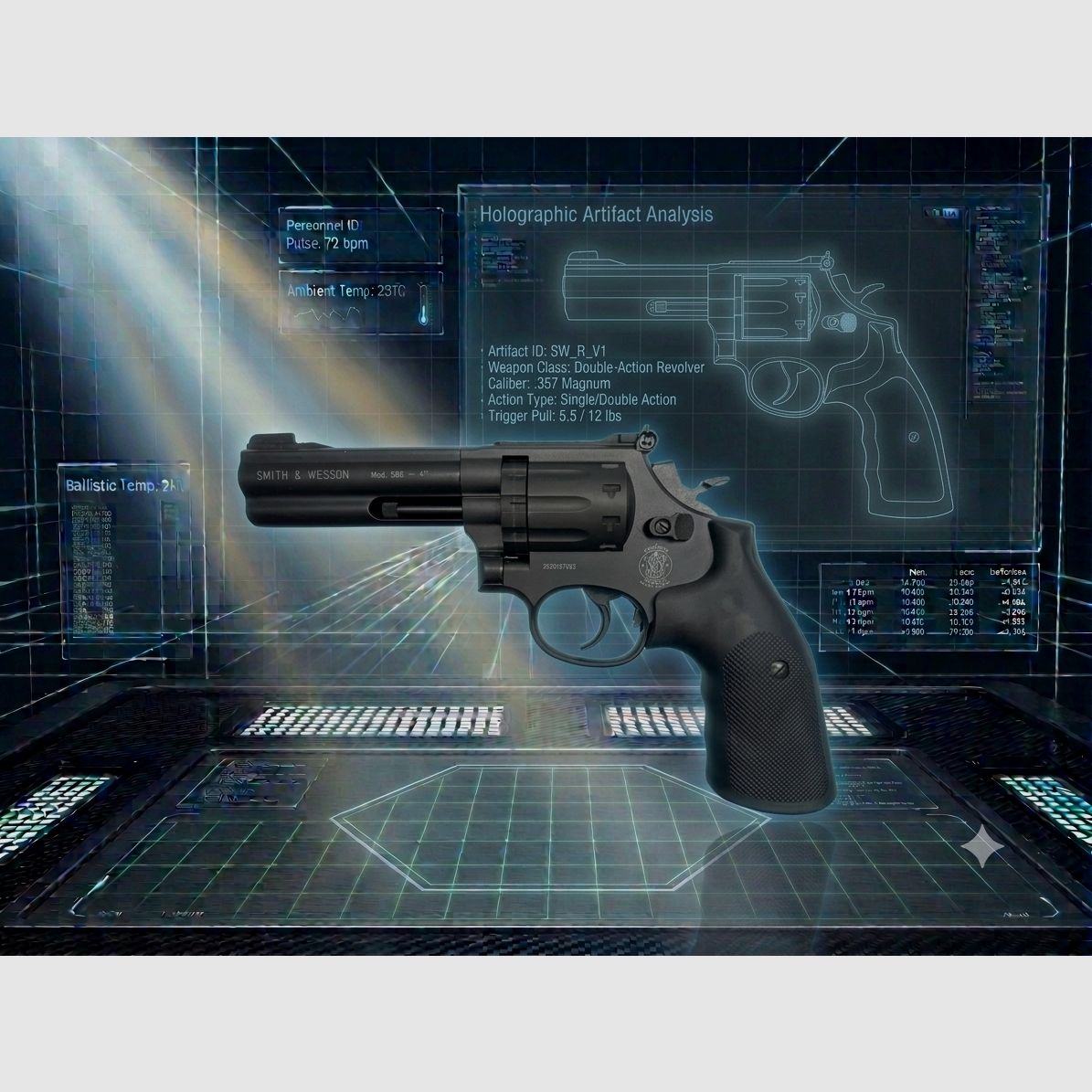 Co2 Revolver Smith & Wesson - 4 inch geblauwde 4,5 mm Diabolo