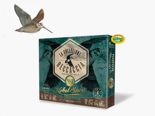 NOBEL Patronen Beccaccia Kollektion Spezial Kal.12 gr.34 pb.8/9 Mix