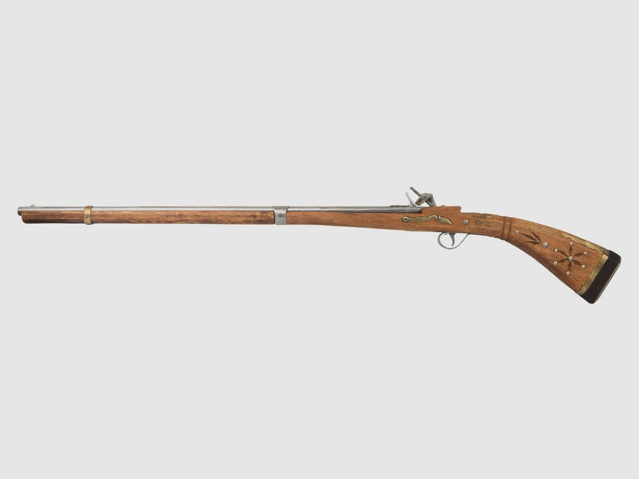 EinzelstĂĽck handgefertigtes Deko Steinschloss Vorderladergewehr TĂĽrkisches Design LĂ¤nge 130 cm