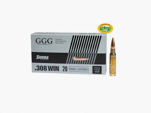 GGG munizioni cal.308 win - 175 gr. Sierra matchking