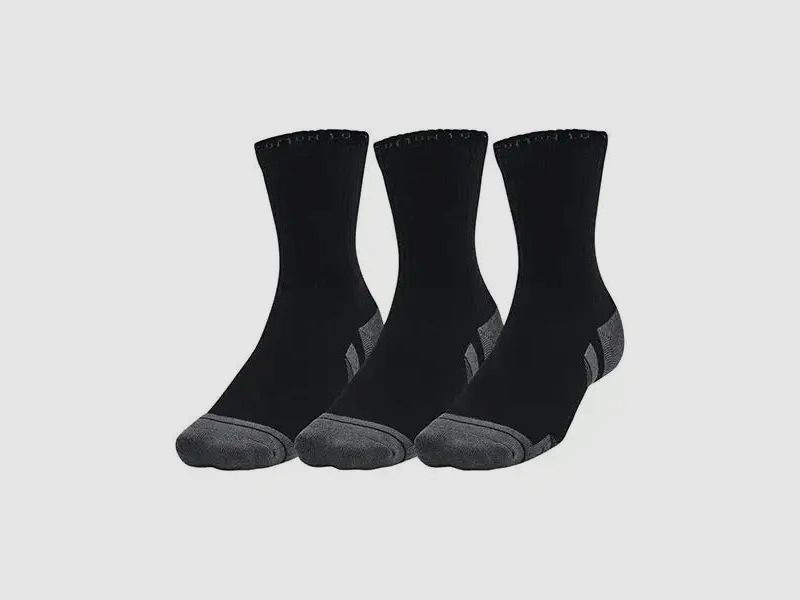 Under Armour Mid Crew Socks Cotton 3-Pack - Black / 48-50.5