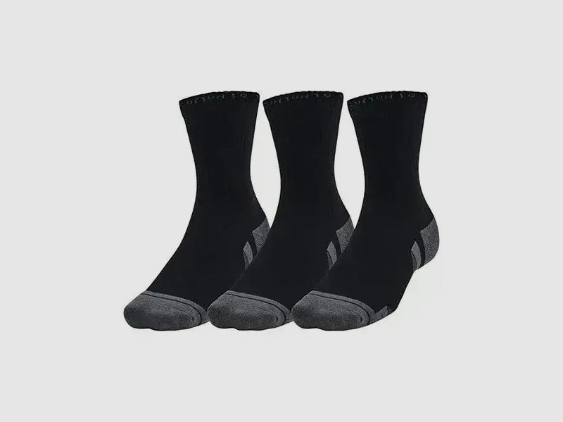 Under Armour Mid Crew Socks Cotton 3-Pack - Black / 48-50.5