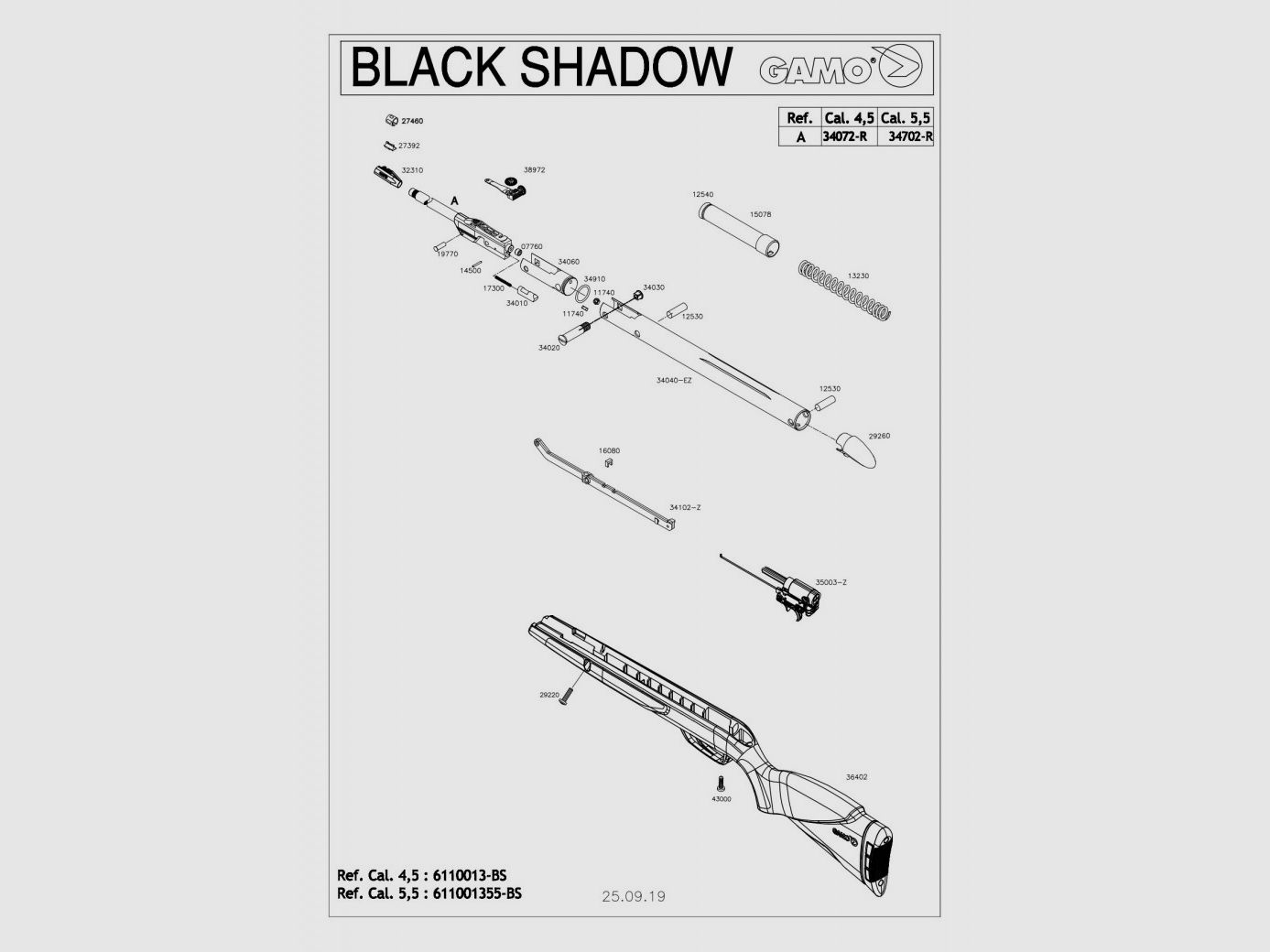 34072 - Gamo Can. 4,5mm Black Shadow, Bild 1 von 3