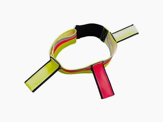 Collar de señal para perros 3 banderas 6 cm goma y cierre de velcro