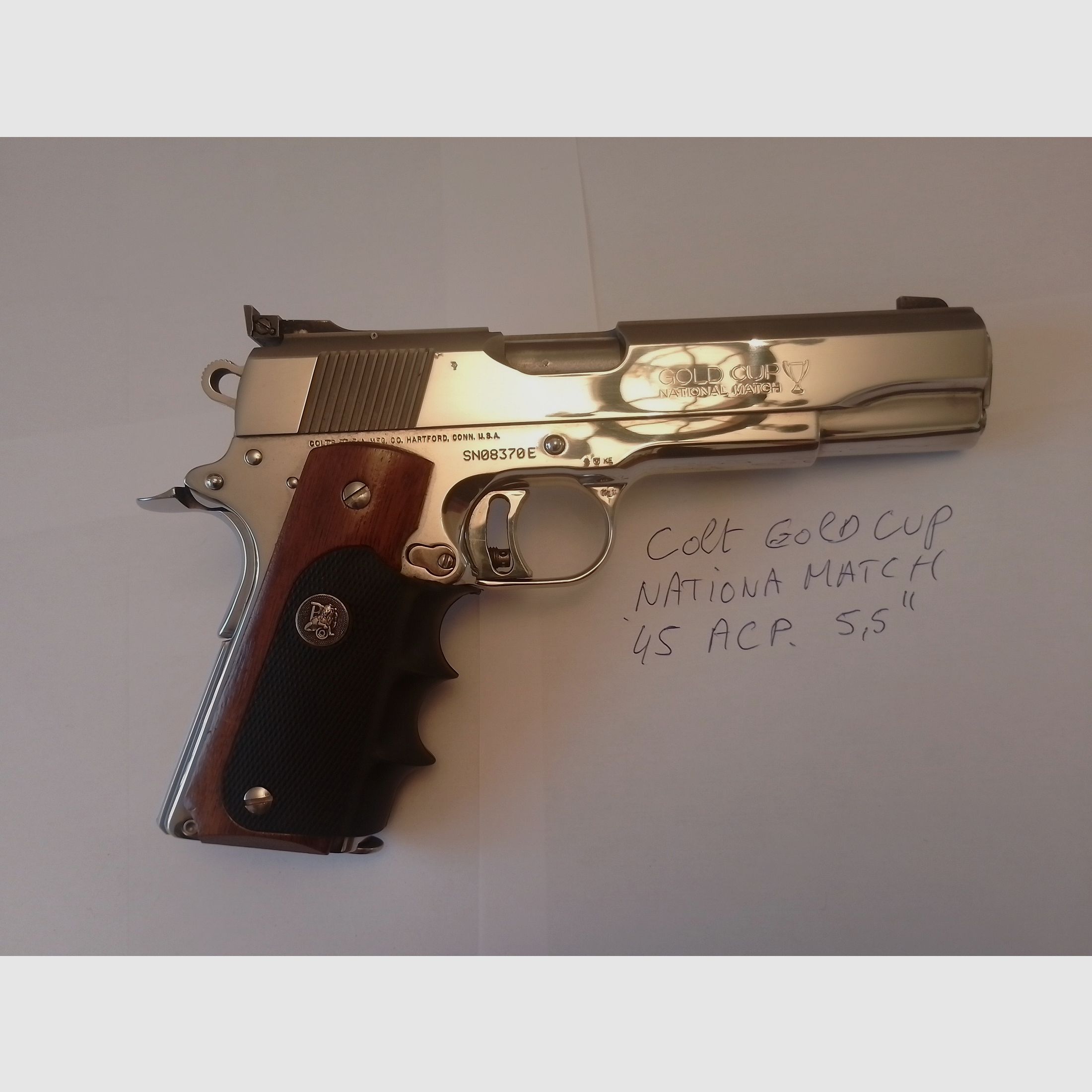 Colt Gold cup  45 ACP National Match Crome version 1 a état