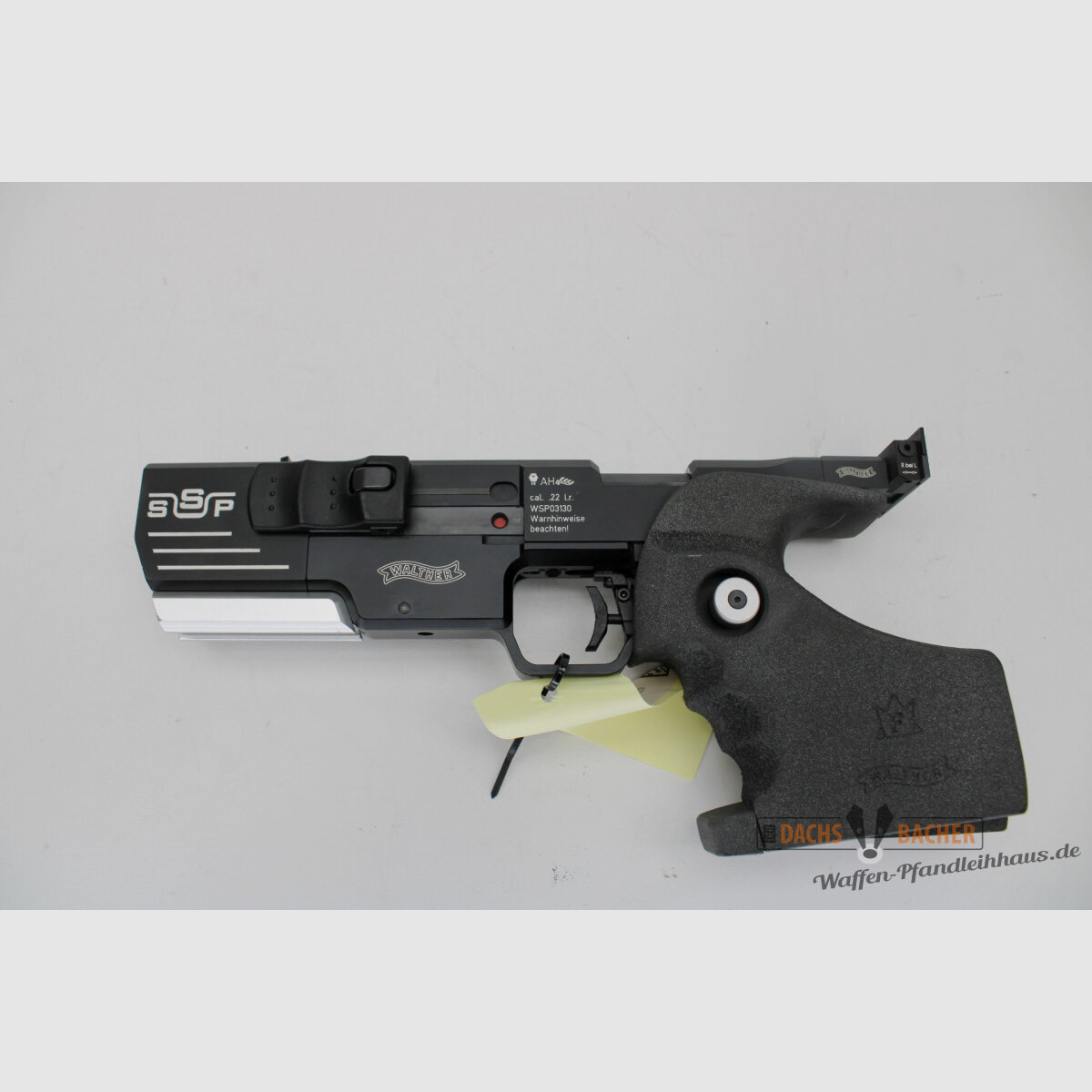 Pistole Walther SSP Kal. .22lfB Griff 85-95mm mit Box 2 Magazinen