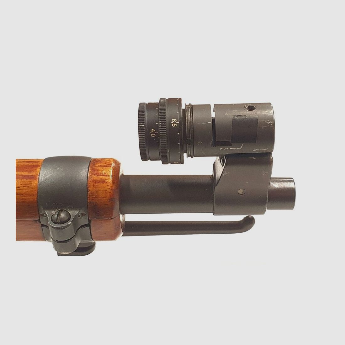 Unbekannt, Gehmann verstellbarer Korntunnel mit Kornmutter von Gehmann Karlsruhe für K31 Karabiner 31 W&F Diopter, Bild 1 von 3