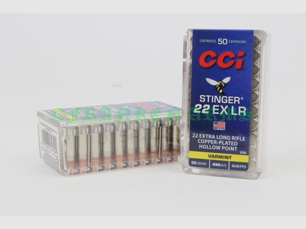 CCI Stinger .22 EX LR 32gr. 2,07g 50Stuks Staffelkorting