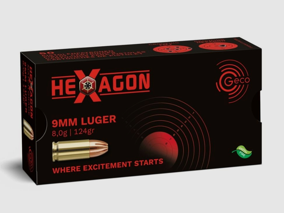 Verkaufe 1000 St. Geco Hexagon 9mm 124 gr in OVP-Karton