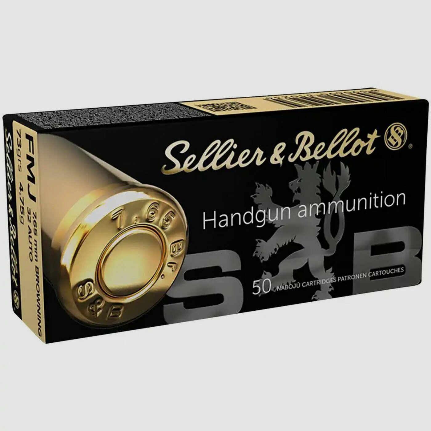 Sellier & Bellot 7,65mm Brow. FMJ 73grs / 4,7g