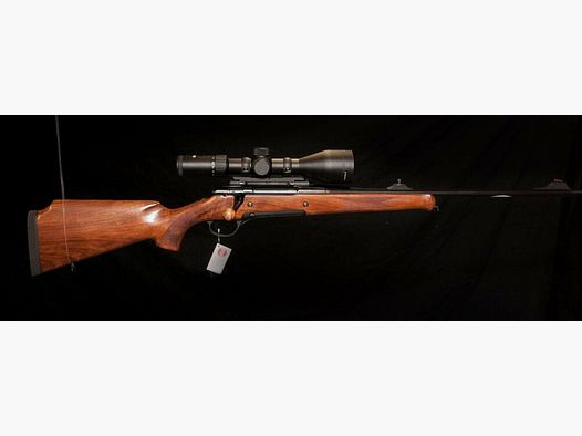 Pacchetto completo per giovani cacciatori: carabina a ripetizione con cannocchiale di lusso in legno Haenel Jäger 10 Timber Edition montaggio Dentler.