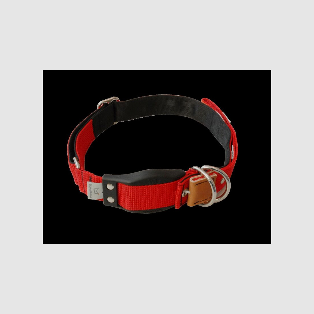 WowWow Hundehalsband mit integrierter Leine Rot
