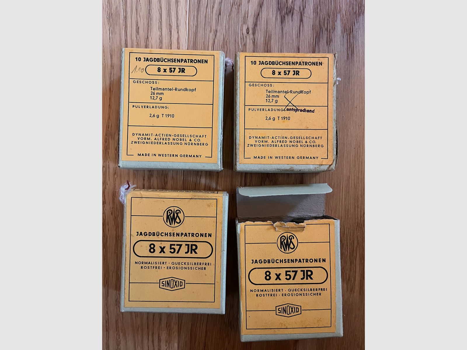 Cartouches de fusil RWS 8x57 IR 38 pièces