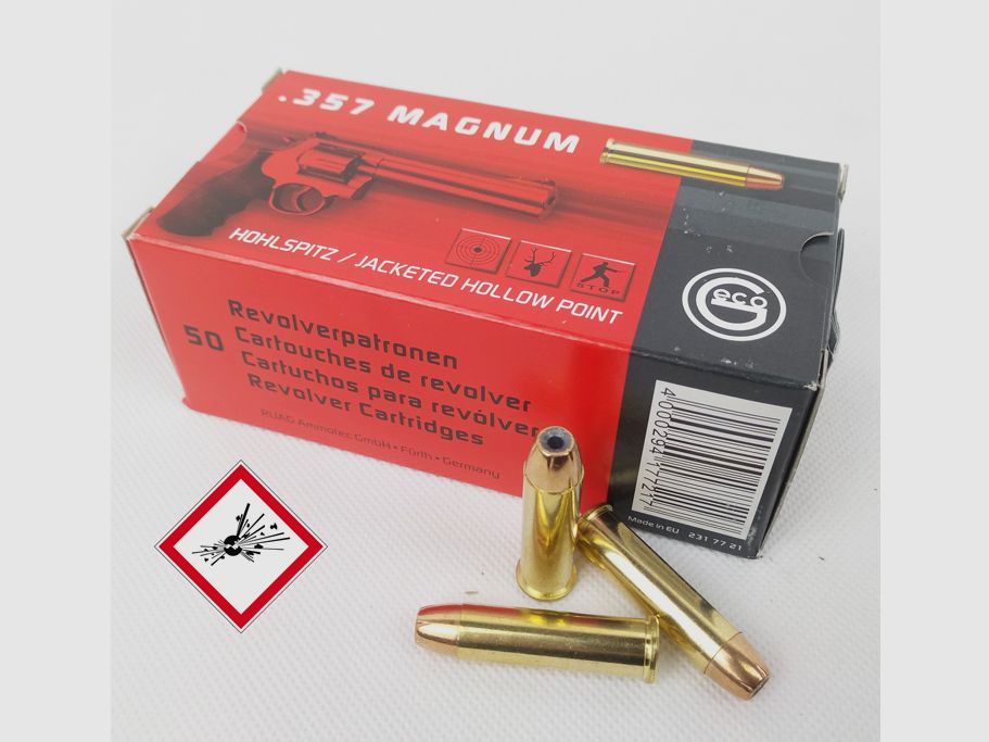 Geco revolver cartridge .357 Mag HP 158grs