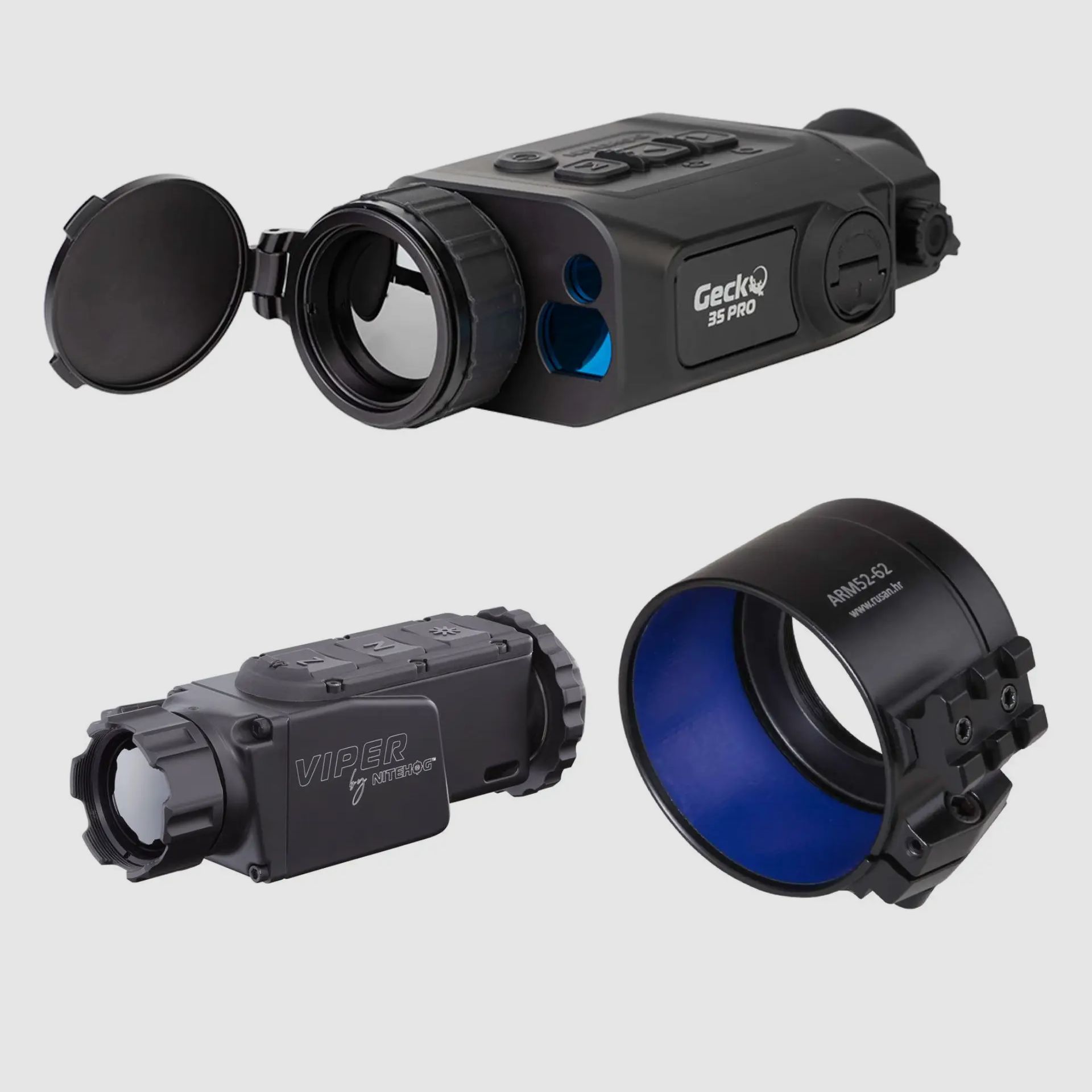 Zestaw kamery termowizyjnej Nitehog GECKO 35 Pro i Viper 35