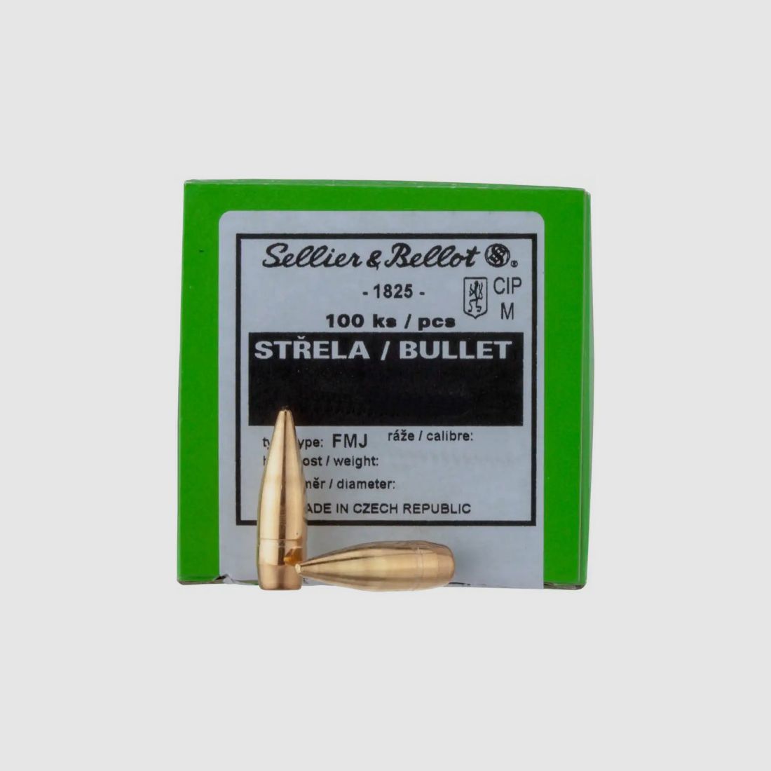 SELLIER & BELLOT BALAS .323 / 8MM - FMJ-BT - 12,7G / 196 GRS - 100 PIEZAS
