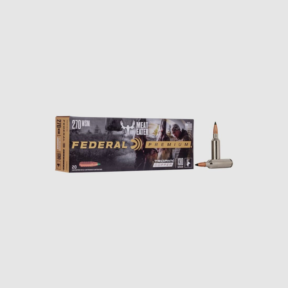 Federal Premium Trophy Copper .270 WSM 130GR 20 Patronen