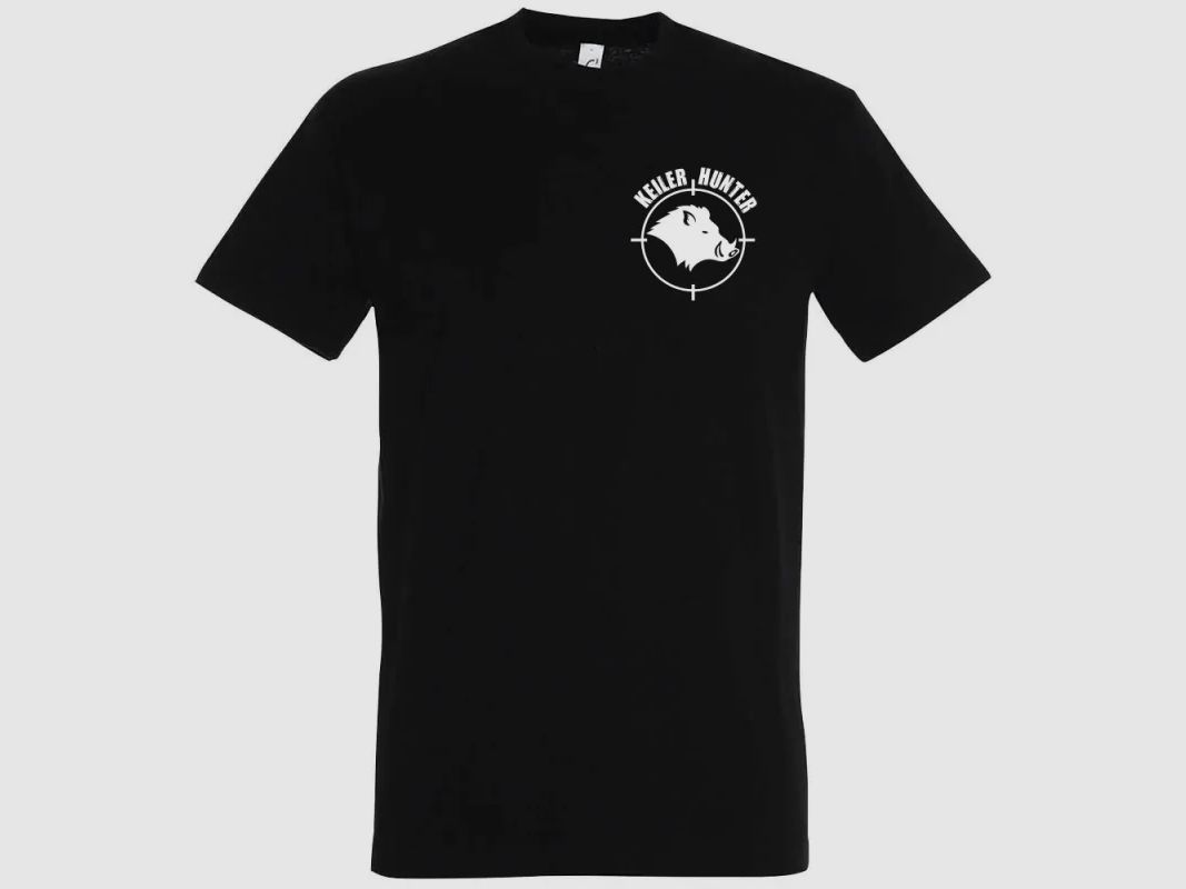 T-Shirt Keiler Hunter negro 100% algodón mangas cortas logo 1, imagen 2 de 8