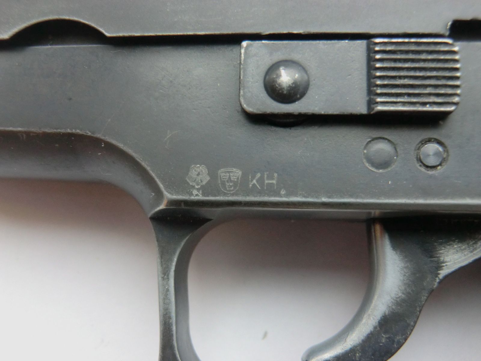 GECO Mod. 225  9mm P.A.K.  PTB: 636  Beschuss: KH 1997  9 - Schuss Magazin,   Made in Germany