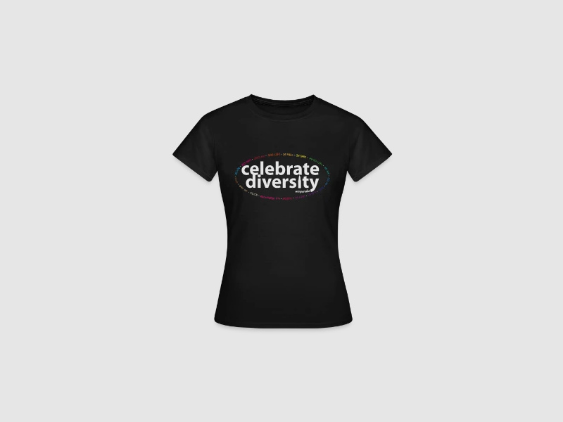celebrate diversity - Frauen T-Shirt Dunkellila