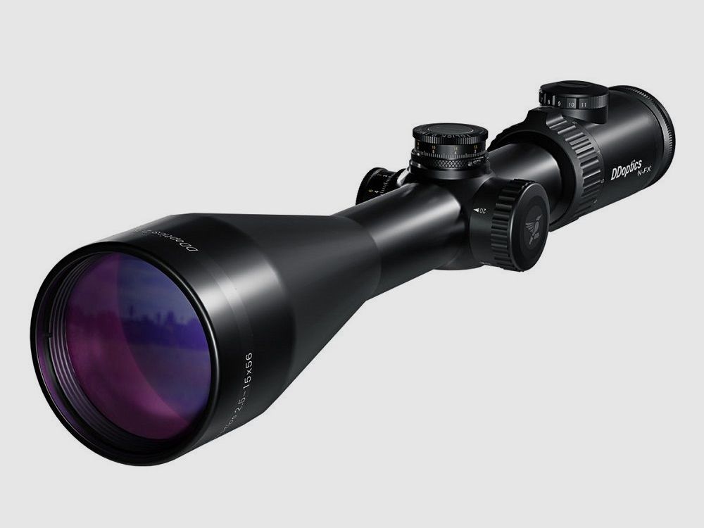 DDoptics NFX V6 2.5-15x56 Gen3 MRAD A4N 2BE lunette de tir point lumineux : point lumineux manuel
