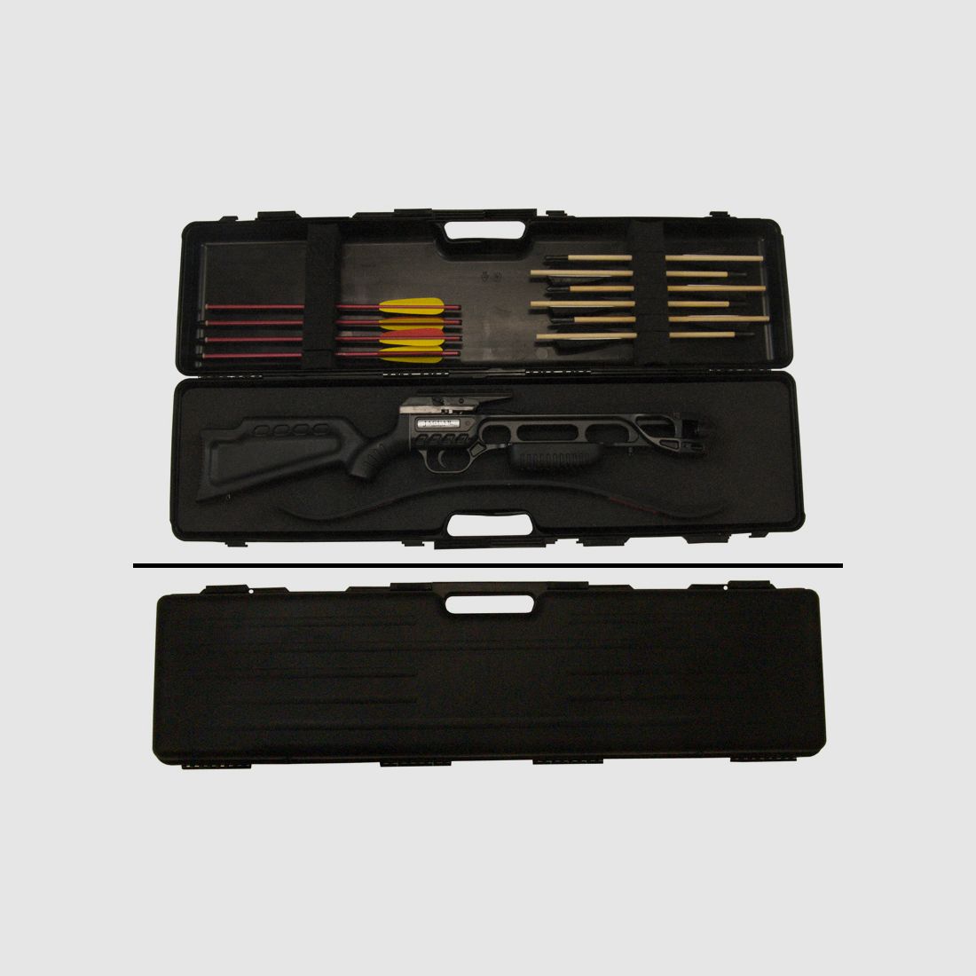 Koffer fĂĽr Armbrust und ZubehĂ¶r, inkl. Pfeilhalterungen 98x25x10cm