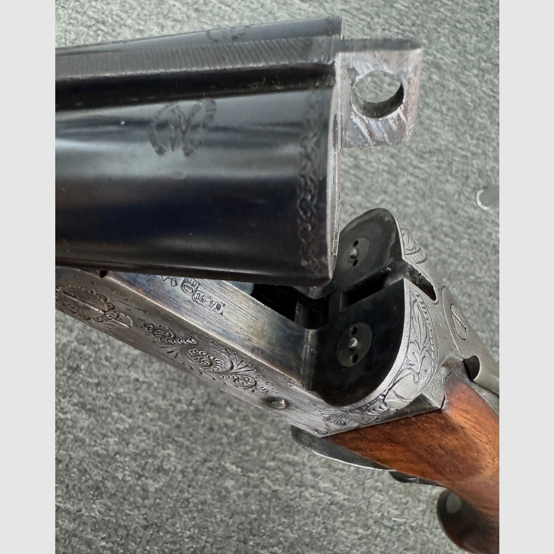 Double-barreled shotgun 16/70 from Spain