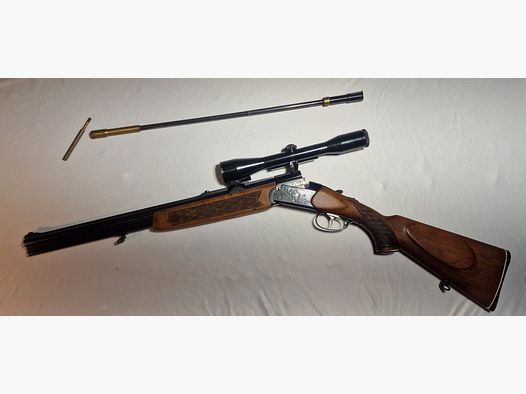 Brünner Bockbüchsflinte 7x65R - 12/70 including interchangeable barrel 5.6x50R Mag