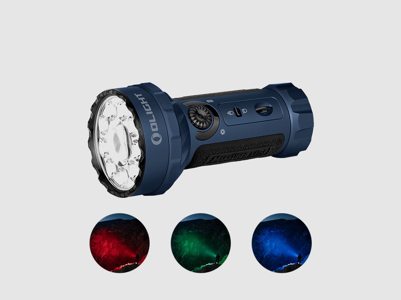 OLIGHT – MARAUDER MINI 2 ORANGE – 10000 LUMEN – WIEDERAUFLADBAR – NACHTBLAU, Bild 5 von 5