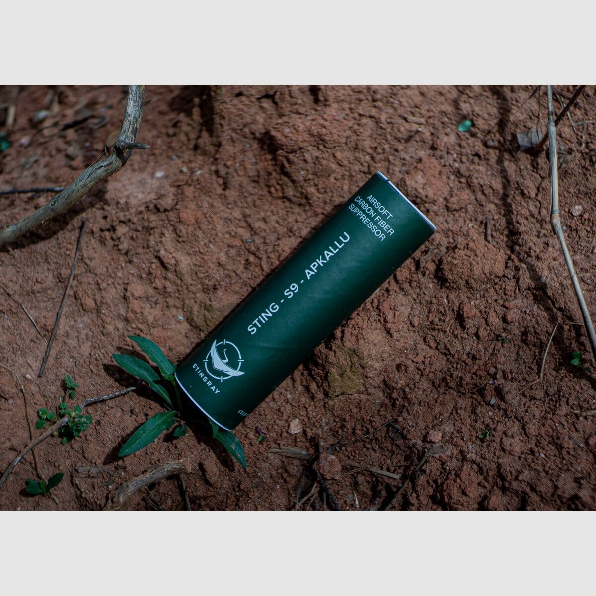 Stingray APKALLU S9 Silenciador de Airsoft de Fibra de Carbono con Reducción de Ruido | 14 mm CCW